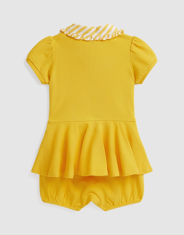 Polo Ralph Lauren - Contrast-Collar Mesh Bubble Shortall - Babies