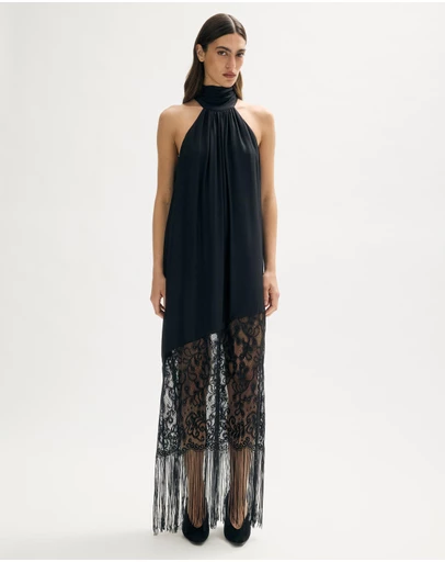 Minima Esenciales - Pia Fringe Lace Maxi Dress