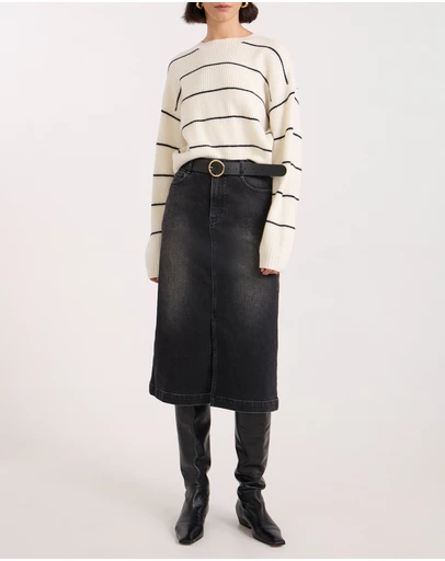 David Lawrence - Hannah Denim Midi Skirt