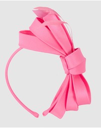 Max Alexander - Large Hot Pink Satin Bow Racing Fascinator