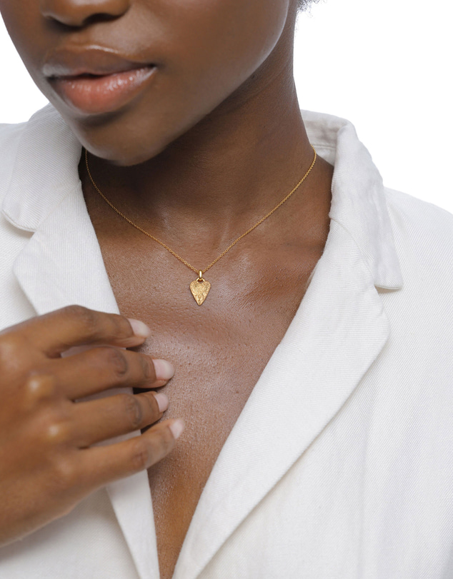 Elli Jewelry - Molten Heart Necklace in Gold-Plated 925 Silver