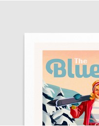 Olive et Oriel - The Bluebird Daily Pinup Ski by The Whiskey Ginger Art Print