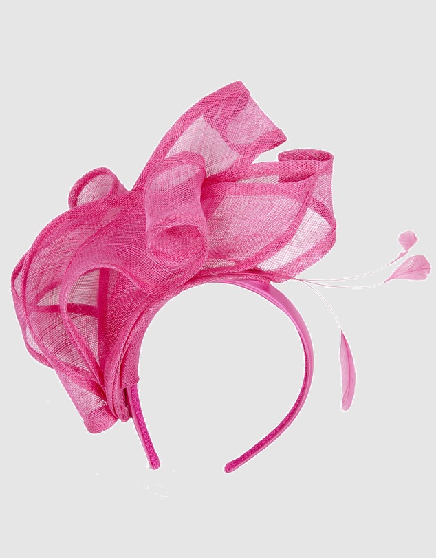 Max Alexander - Sinamay Fuchsia Racing Fascinator
