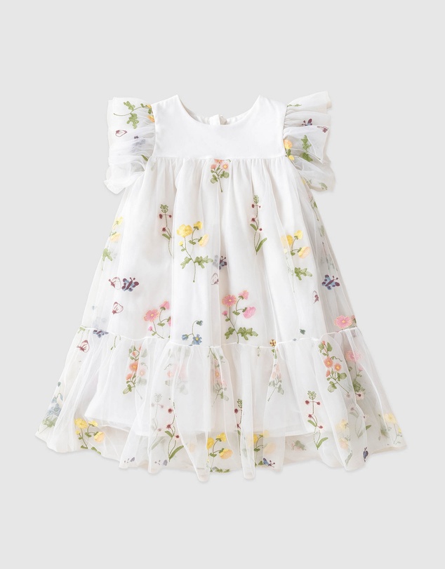 Bebe by Minihaha - Alana Floral Embrodered Dress 3-7Y