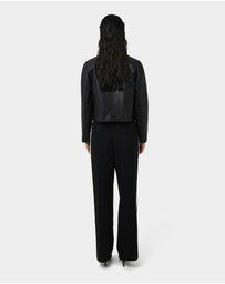 Forcast - Kim Cropped PU Leather Jacket