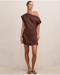 Forever New - Danielle Asymmetrical Linen Mini Dress