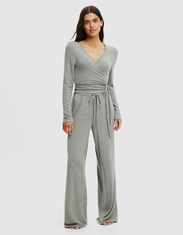Cotton On Body - Super Soft Wrap Long Sleeve Top