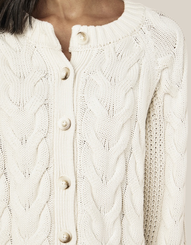 Papinelle - Cosy Cable Cotton Cashmere Cardi