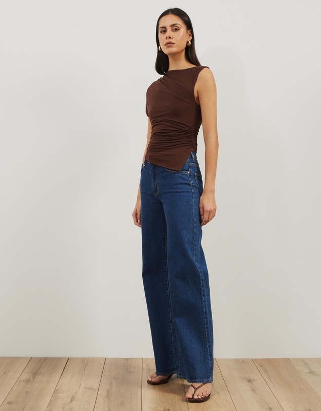 Atmos&Here - Gathered Shoulder Bamboo Top