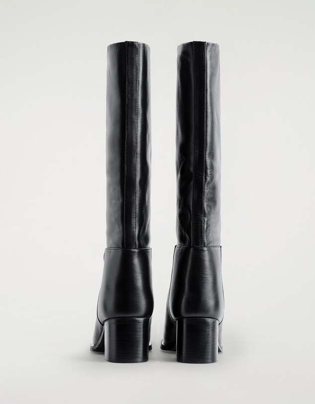 COS - Heeled Leather Knee Boots - Women's