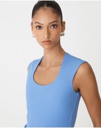 Forcast - Soho Rounded Square Neck Top
