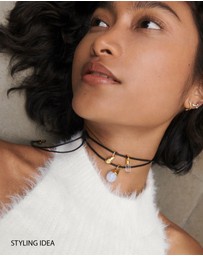 PDPAOLA - Dana Leather Bow Necklace