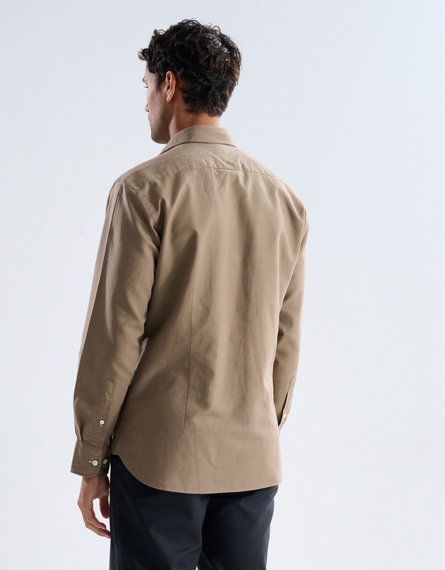 3 Wise Men - 3 Wise Men Shadow Brown Linen Shirt