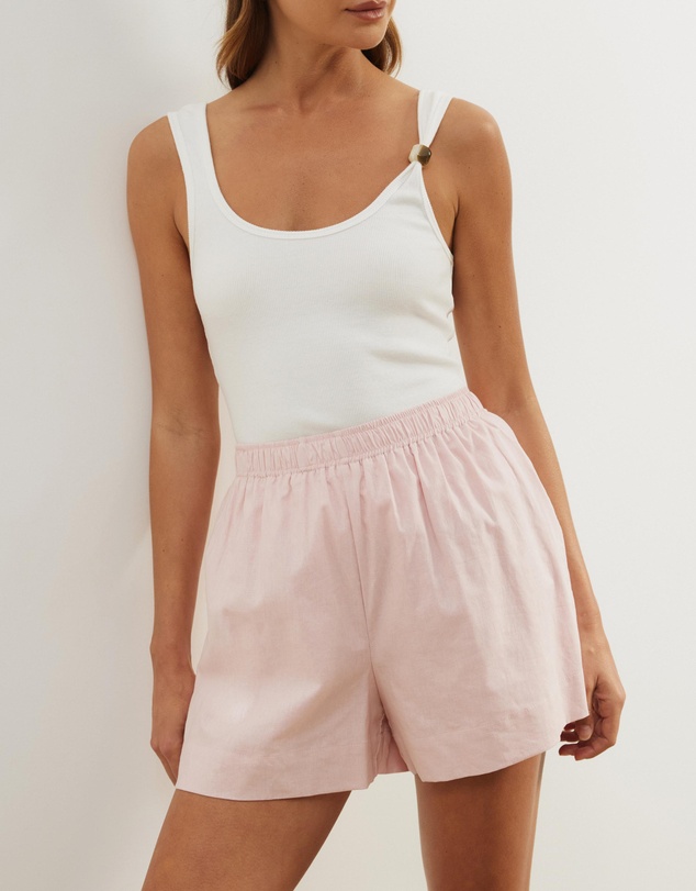 Atmos&Here - Raina Casual Linen Blend Shorts