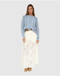Belle & Bloom - Hudson Street Cable Garment Dyed Sweater