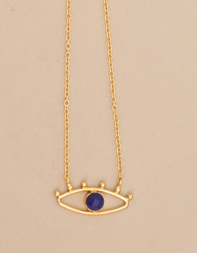Meshca - Evil Eye Necklace In Lapis