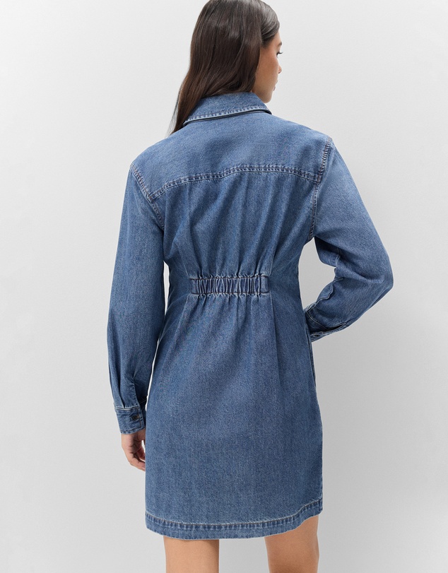 UNISON - Denim Pintuck Dress