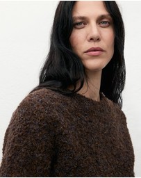 M.N.G - Bouclé Short-Sleeved Sweater