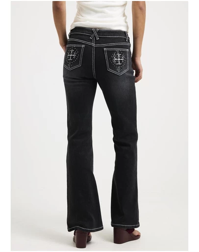 Neon Hart - Melrose Y2K Low Flare Denim Jeans