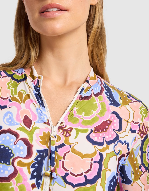Seafolly - Sea Blossom Zip Front Surf Suit
