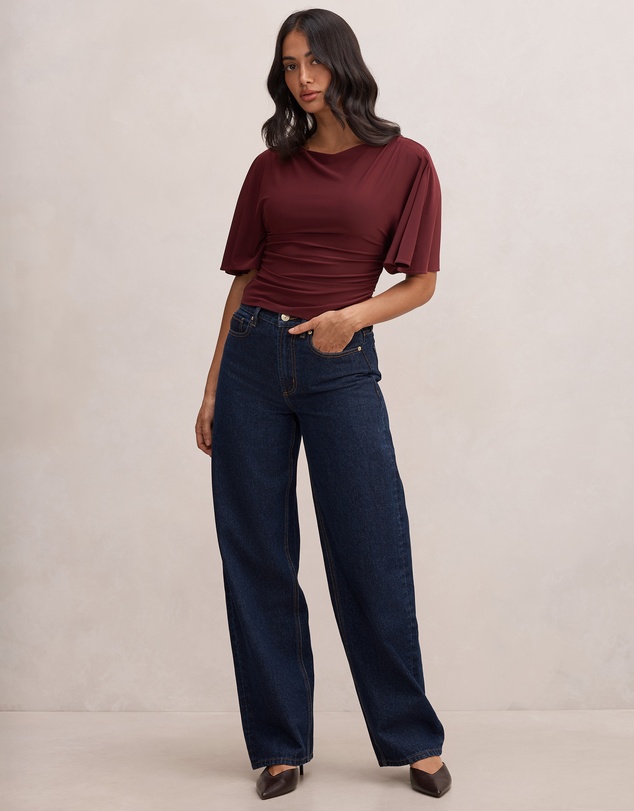 Forever New - Paige Flutter Sleeves Tie Back Top