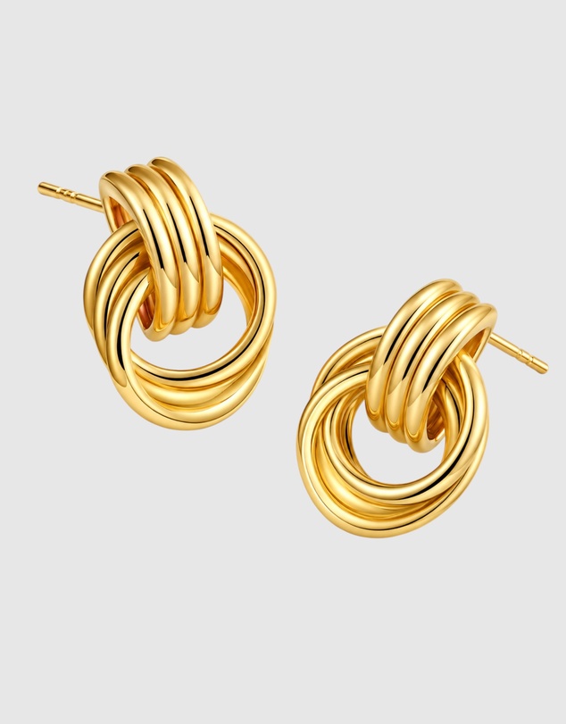 Honey and Beau - Golden Loop Earrings