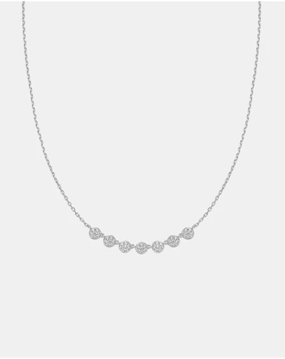 Ania Haie - Ania Haie Silver Pave Multi Beaded Chain Necklace
