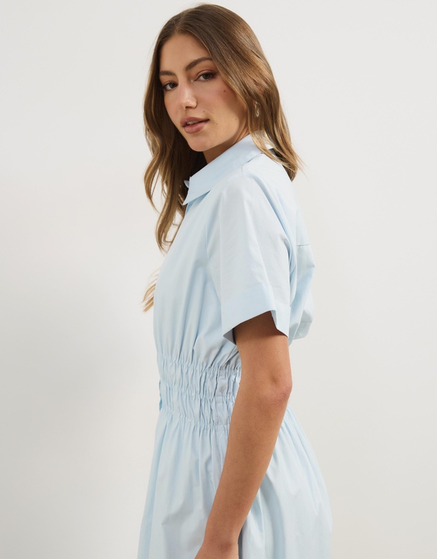 Atmos&Here - April Cotton Poplin Midi Shirt Dress