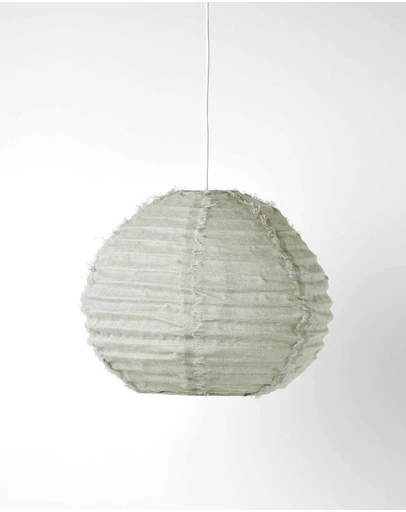 Aura Home - Cloud Fringed Linen Ball Pendant Shade