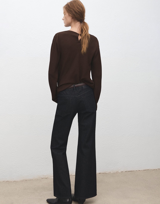 M.N.G - Draped Boat-Neck Blouse