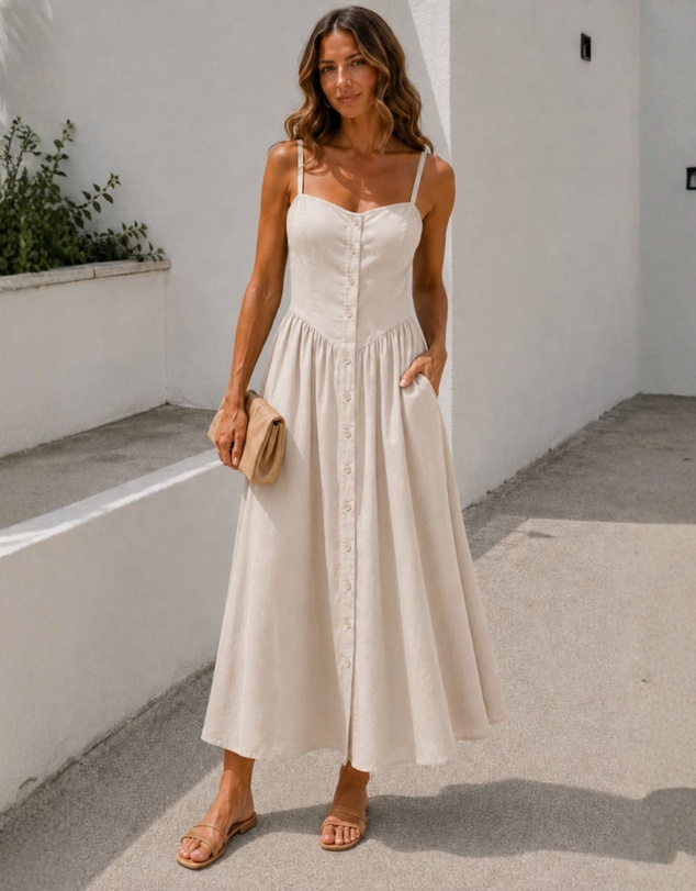 Esther & Co - Kiernan Dress - Vanilla Mist