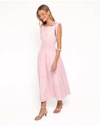 Petal & Pup - Leticia Midi Dress - Pink Polka Dot