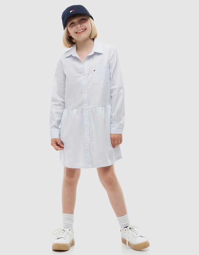 Tommy Hilfiger - Essential Patch Pocket Oxford Shirt Dress - Kids