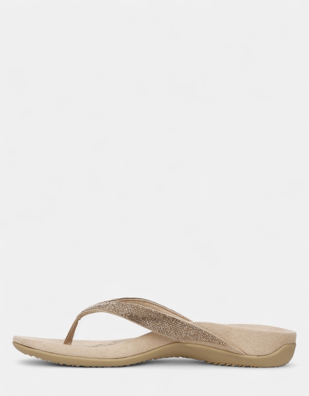 Vionic - Dillon Shine Toe Post Sandal - Champagne