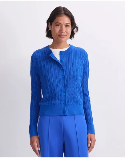 Sportscraft - Elka Cable Pointelle Cardigan
