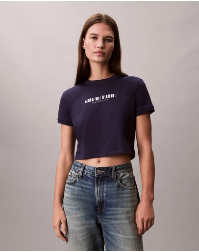 Calvin Klein Jeans - Logo Graphic Cropped T-Shirt