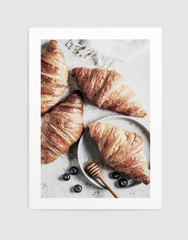 Olive et Oriel - Croissants in Paris Art Print