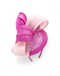 Morgan & Taylor - Heather Fascinator in Hot Pink