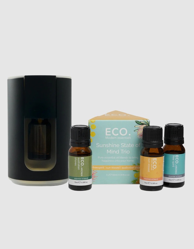 ECO. Modern Essentials - Cordless Travel Diffuser Obsidian & Sunshine State of Mind Trio Collection