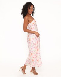 Petal & Pup - Coralin Strapless Maxi Dress - Pink Floral