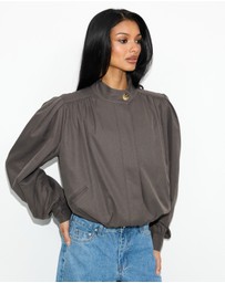 Dazie - Daniella Pleated Bubble Hem Jacket