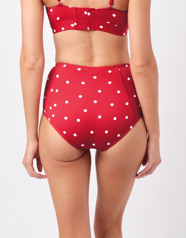 UNE PIECE - Textured Never Say Never High-Waisted Bikini Bottom