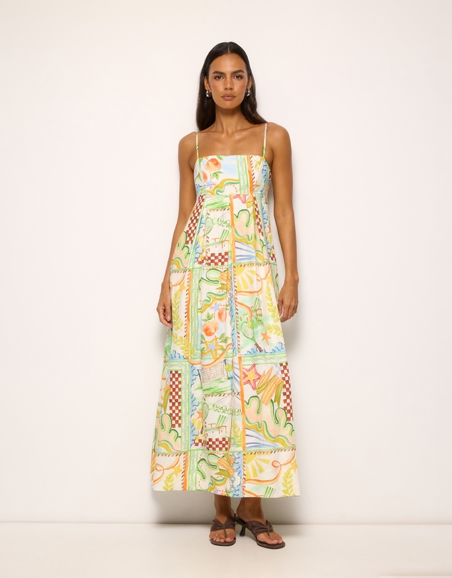 AERE - Lana Linen Maxi Dress