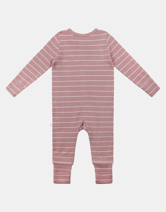 Kynd Baby - Organic Cotton Waffle in Woodrose Stripe