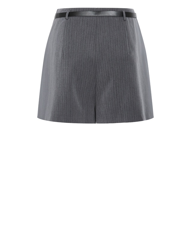 City Chic - Plus size Cora Blue Stripe Skort - grey