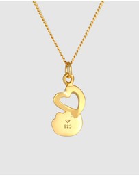 Elli Jewelry - Necklace Paw Love 925 Sterling Silver Gold-Plated