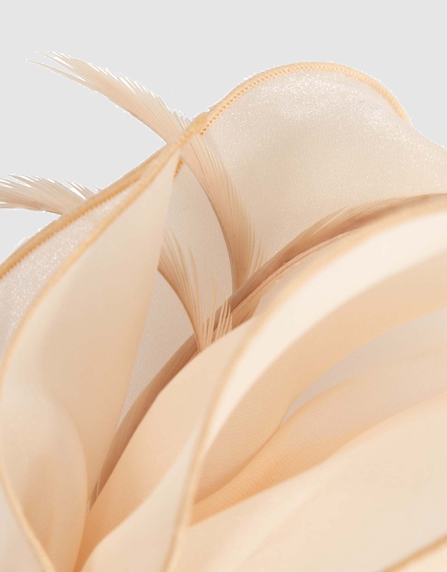 Max Alexander - Nude Organza Bow Fascinator