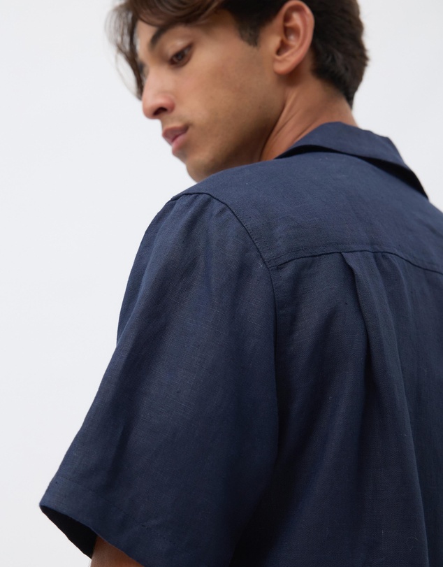 AERE - Kian Linen Camp Collar Shirt