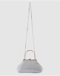 Olga Berg - Mimi Ball Mesh Frame Bag
