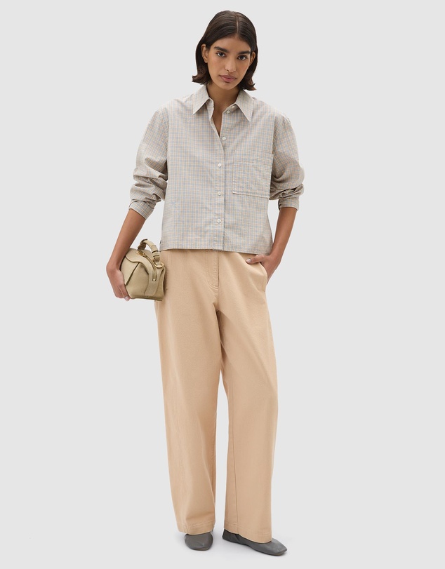 Oroton - Soft Check Button Shirt